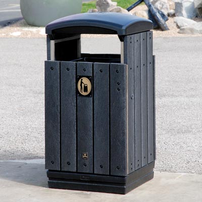 Enviropol 100 litter bin - Black Enviropol