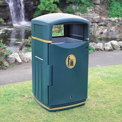 Futuro litter bin in Deep Green