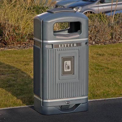 Streamline Jubilee litter bin in Anthracite Grey