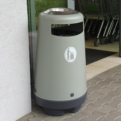 Topsy 2000 litter bin in Light Grey