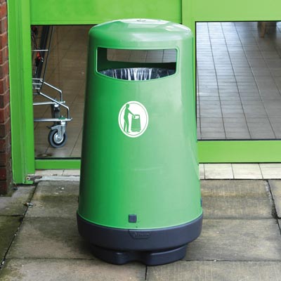Topsy 2000 litter bin in Light Green